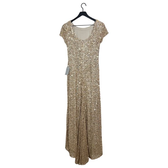NWT! Adrianna Papell Scoop Back Sequin Gown, Size 8 Petite - Picture 2 of 8